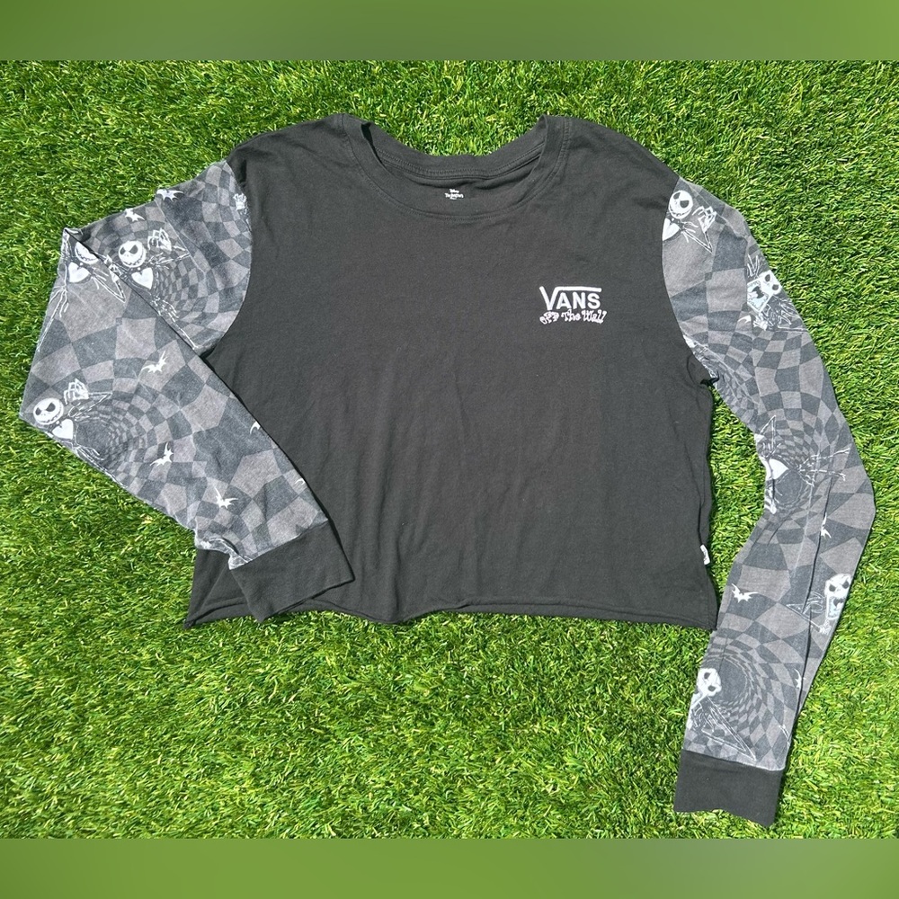 Vans X Disney Nightmare Before Christmas Jacks Checks Shirt Skellington Crop M - Picture 2 of 9